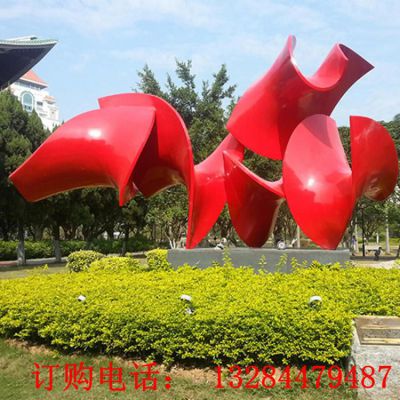 不锈钢抽象螺旋型雕塑