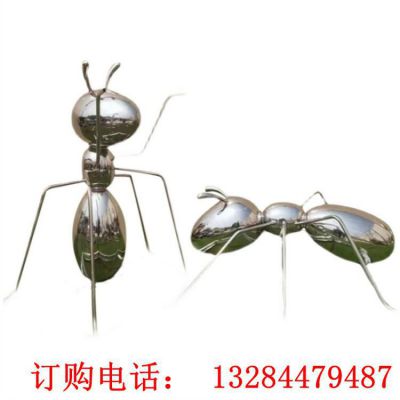 不锈钢镜面蚂蚁雕塑