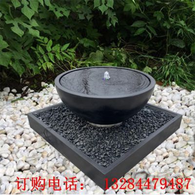 流水钵喷泉石雕