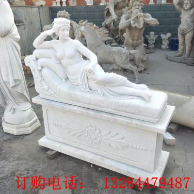 欧式女人汉白玉石雕