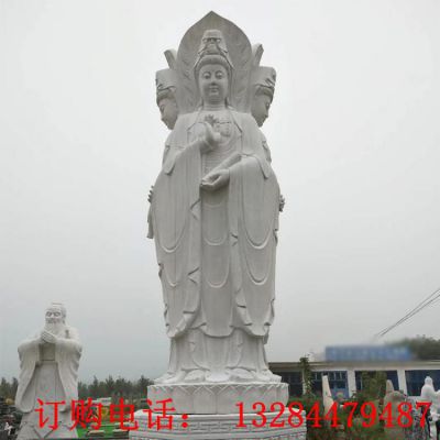 大型三面观音石雕