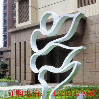 不锈钢抽象飘带雕塑