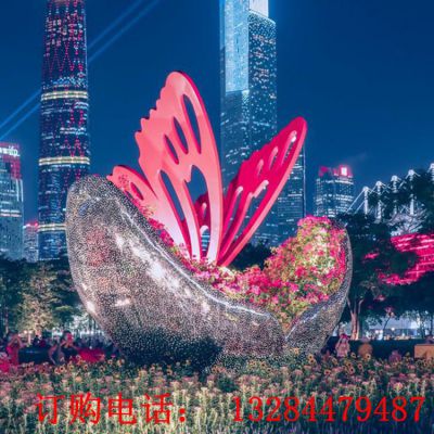 大型不锈钢蝴蝶雕塑