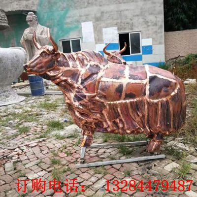 牦牛铸铜雕塑