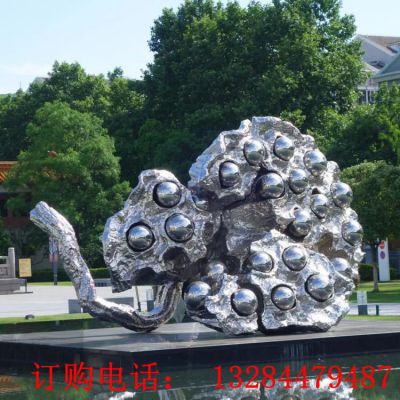 大型不锈钢莲藕雕塑