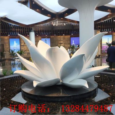 不锈钢荷花雕塑