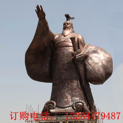 大型古代人物秦始皇铸铜雕塑