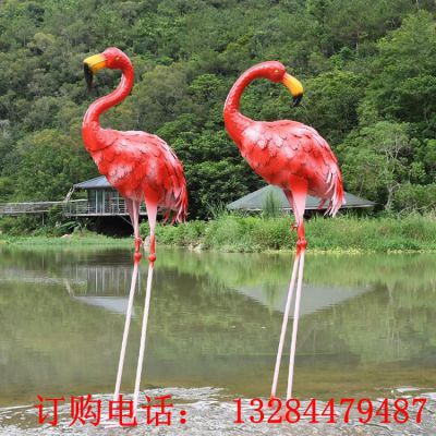 不锈钢火烈鸟雕塑