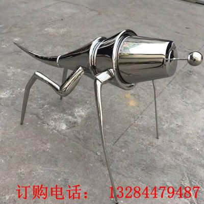 不锈钢镜面半身机器人雕塑