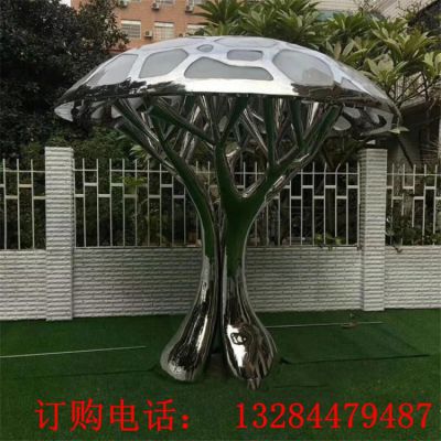 不锈钢蘑菇雕塑