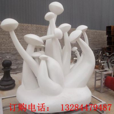 不锈钢鸡腿菇雕塑