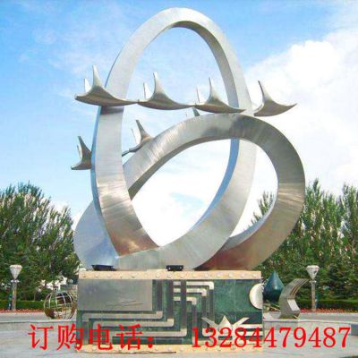 大型不锈钢飞鸽雕塑
