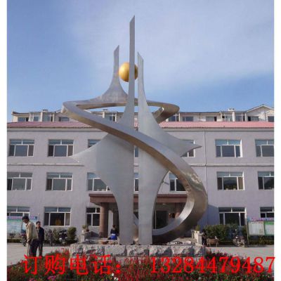 不锈钢镜面腾飞雕塑
