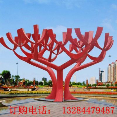 大型不锈钢异型树雕塑