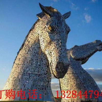 不锈钢马头雕塑