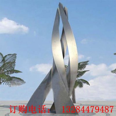 不锈钢抽象线条雕塑