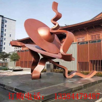 大型铸铜锣雕塑