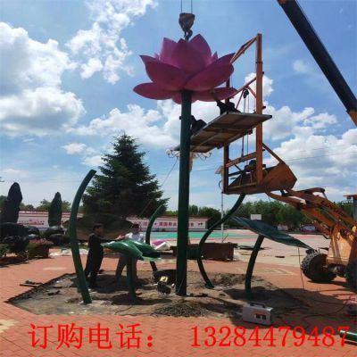 不锈钢荷花雕塑