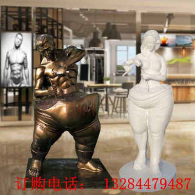 铸铜瘦身人物雕塑