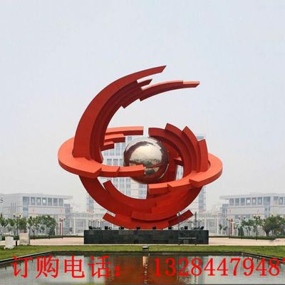 大型不锈钢抽象圆球雕塑