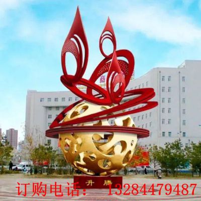 不锈钢升腾雕塑