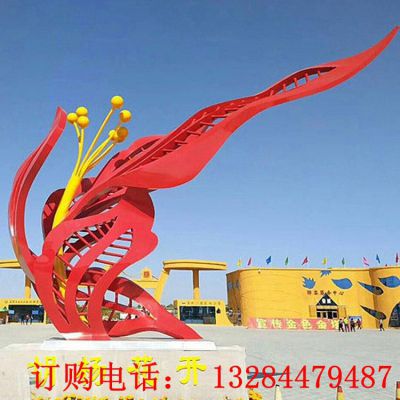 不锈钢胡杨花开雕塑