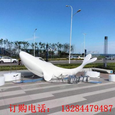 不锈钢鲸鱼雕塑