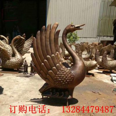 铸铜天鹅雕塑