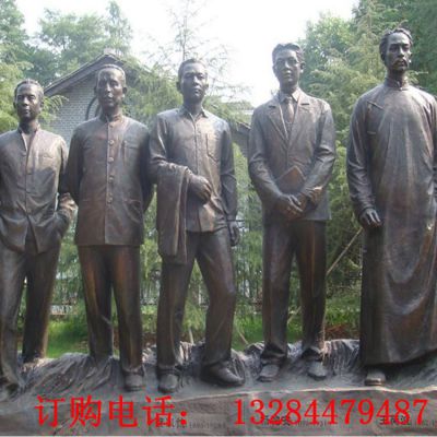 铸铜人物站立雕塑