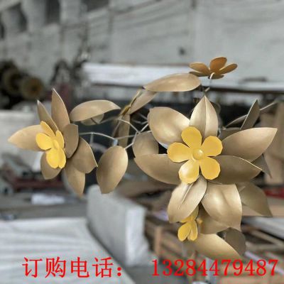不锈钢花朵雕塑