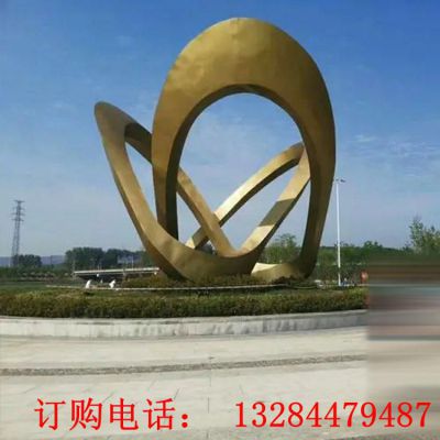  大型不锈钢抽象飘带雕塑