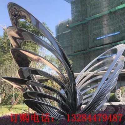 不锈钢镂空镜面贝壳雕塑