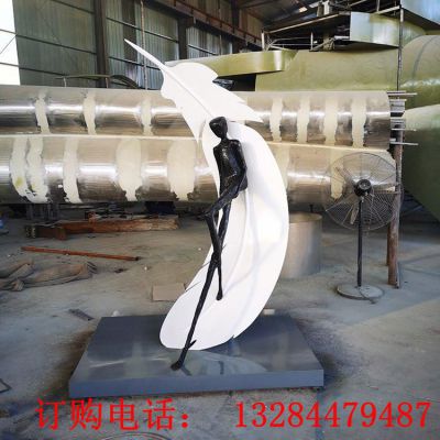 不锈钢羽毛雕塑