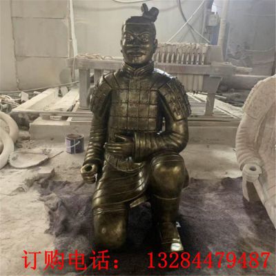 铸铜兵马俑雕塑
