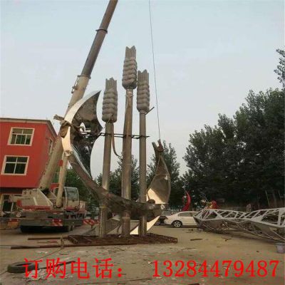 大型不锈钢麦穗雕塑