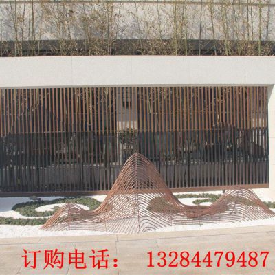 不锈钢镂空假山雕塑
