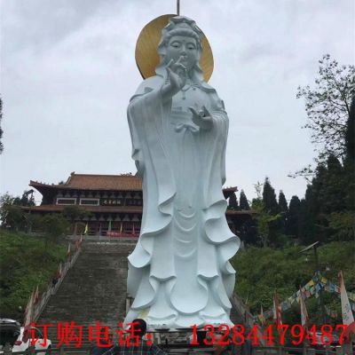 石雕汉白玉观音雕塑