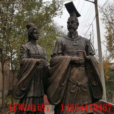 铸铜秦始皇雕塑