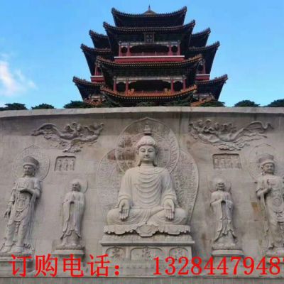石雕观音浮雕雕塑