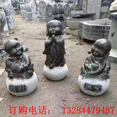 石雕招财进宝童子雕塑
