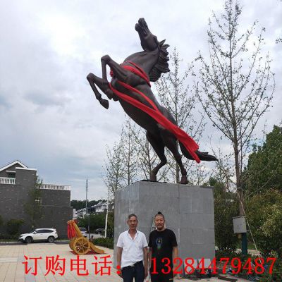 铸铜奔跑马雕塑