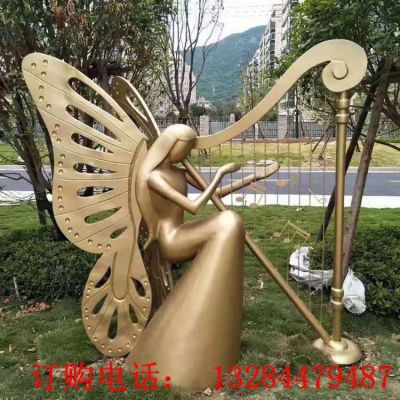 铸铜蝴蝶仙子雕塑