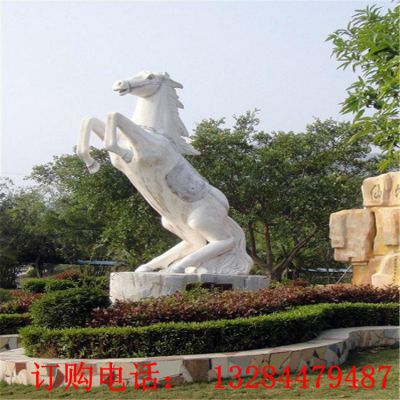 石雕奔跑的马雕塑