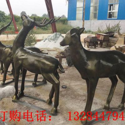 铸铜小鹿雕塑