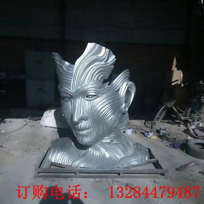 不锈钢面具雕塑