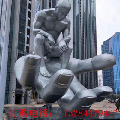 大型不锈钢思考者雕塑