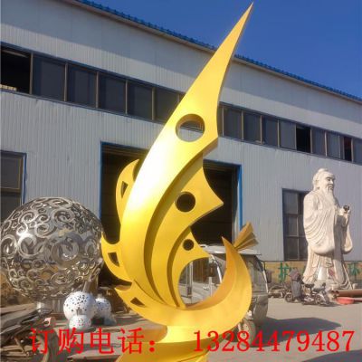 不锈钢抽象凤凰雕塑