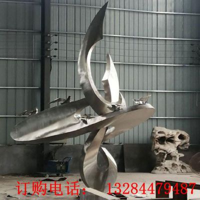 不锈钢飞鸽雕塑