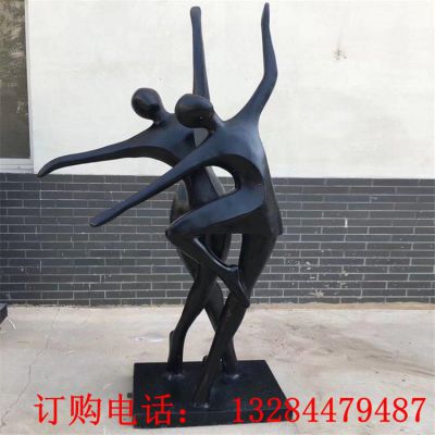 不锈钢抽象人物跳舞雕塑