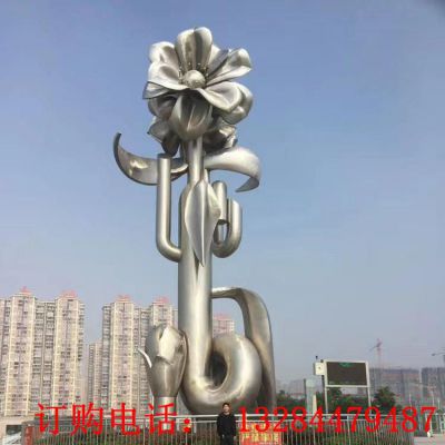 不锈钢花树雕塑